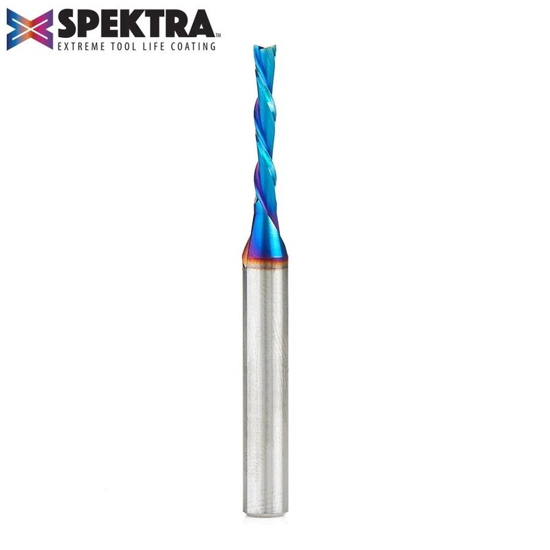 Amana Downcut Spiral Router Bit D 1/8 Inch Spektra Coated 46225-K
