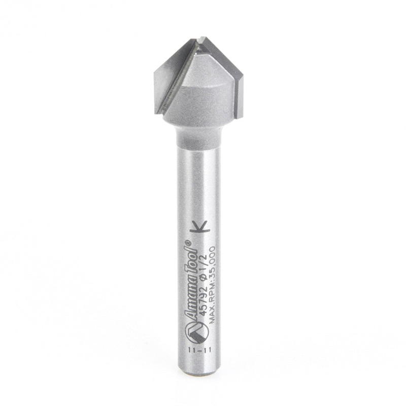 Amana V-Groove Router Bit 90 Degree 45792