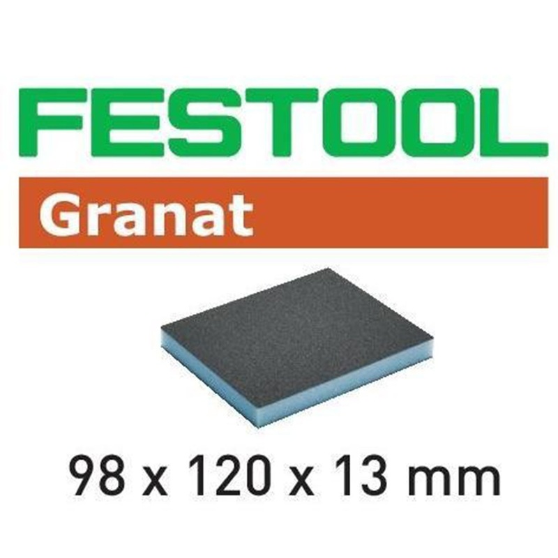 Festool Granat Double-Sided Abrasive Sponges 98 x 120 x 13mm Granat Double-Sided Abrasive Sponges 20111*
