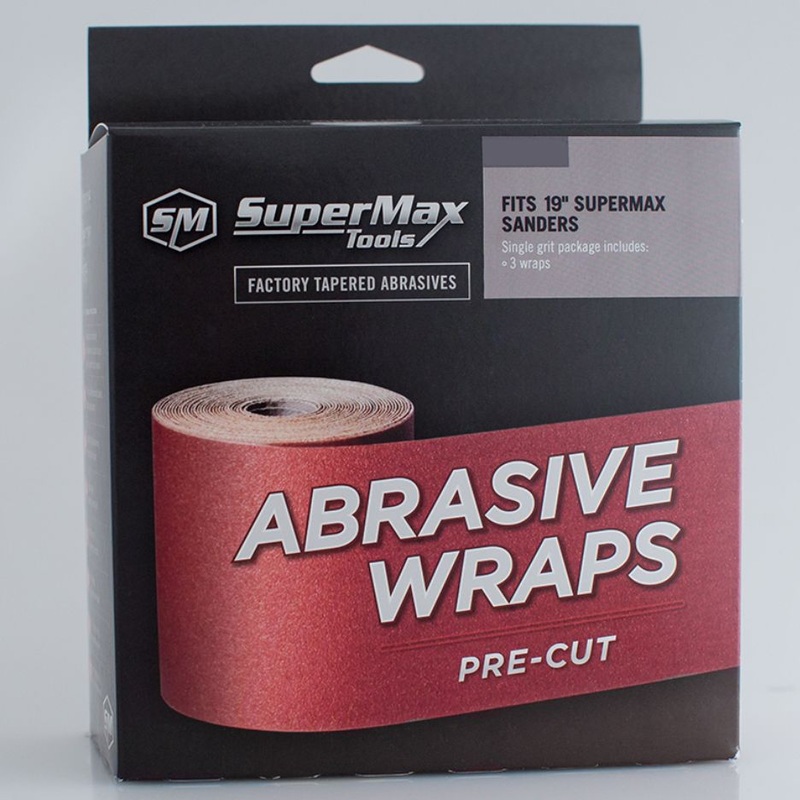 SuperMax 19 Drum Sander Wraps|120|80|220|60|100|180|36|150|36, 80, 120 mix