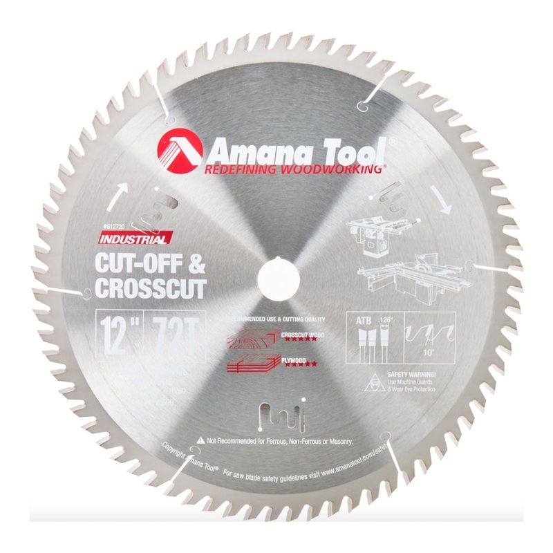 Amana Tool 12/72T CUT-OFF SAW TCG GRIND 612720