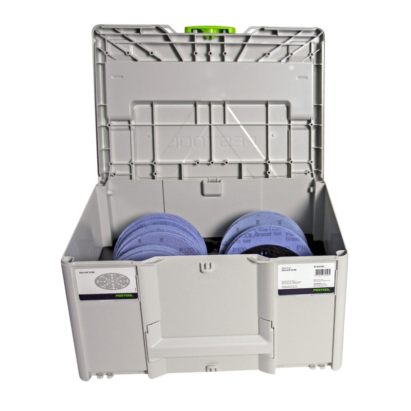 Festool Abrasives Systainer Granat 6 Inch SYS3-STF D150 GR NET-Set 578147