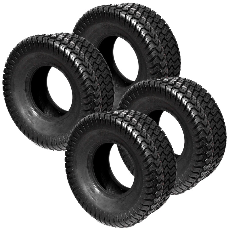 (4) 16x650x8 16×6.50×8 16×6.50-8 TURF TIRES 4 Ply Tubeless Tractor Rider Mower