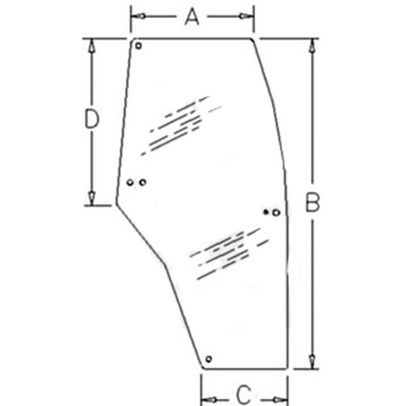 Cab Glass Door Fits Case IH MX150 CX90 MX135 MX110 MX170 MX120 MX100 McCormick
