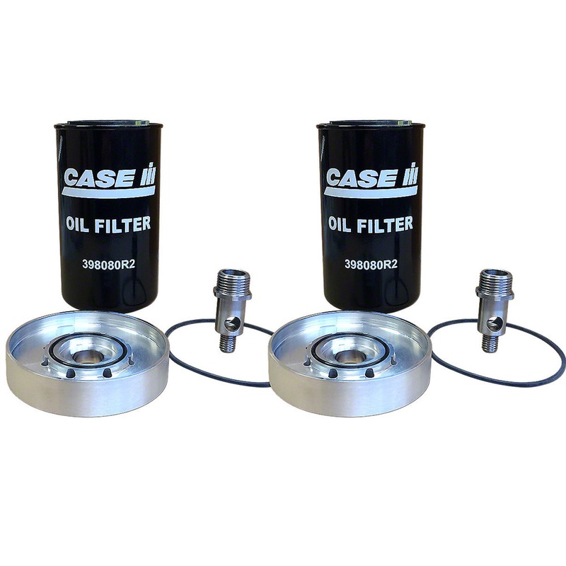Oil Filter Adapter Kit Set of 2 Fits International 806 856 1206 1256 1456 361407