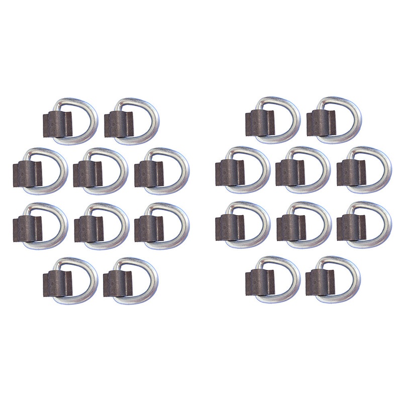 (20) 3/8 D Ring 5000lbs Weld On fits ATVs Flatbeds Haulers Utility Trailers