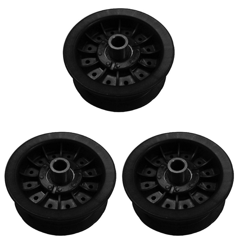 (Pack of 3) Flat Idler Pulleys Fits Cub Cadet MTD Troy-Bilt 756-04224, 75604224