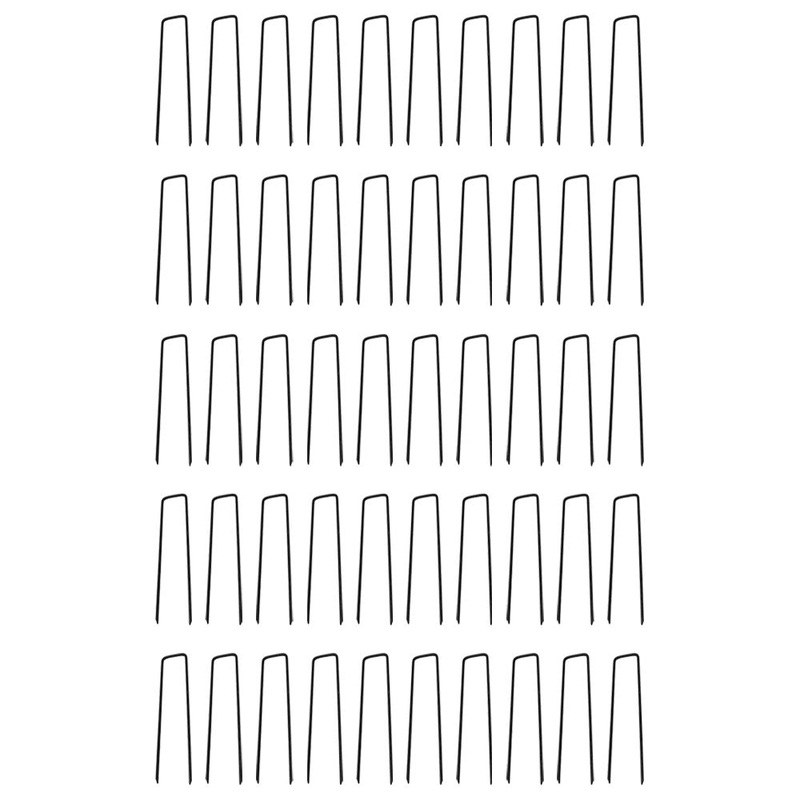 50 Landscaping Staples for Weed Barrier Fabric Soaker Hose Lawn Drippers & More