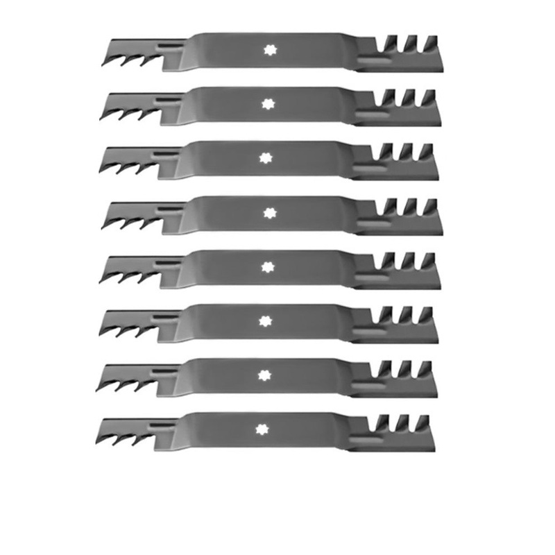 Qty 8: Toothed Mulching Mower Blades Fits Dolmar Replaces 115