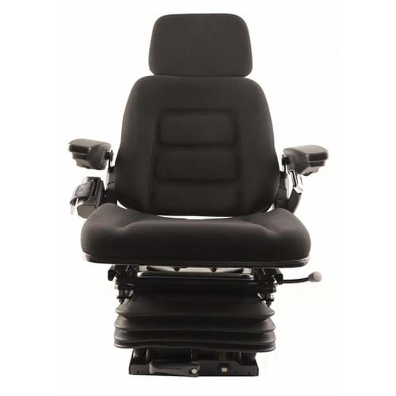 S830796 High Back Seat Black Fabric w/ Mechanical Suspension Fits Kubota