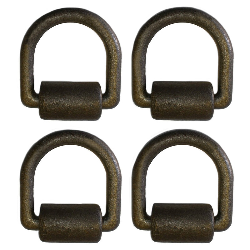 Four 1 Weld-On D-Ring (Black) Fits Universal Tlu28-0017