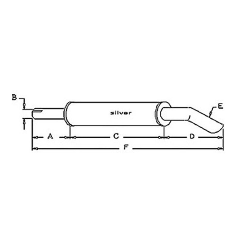 Muffler with Extension Pipe Fits Massey Ferguson Replaces 539525M1