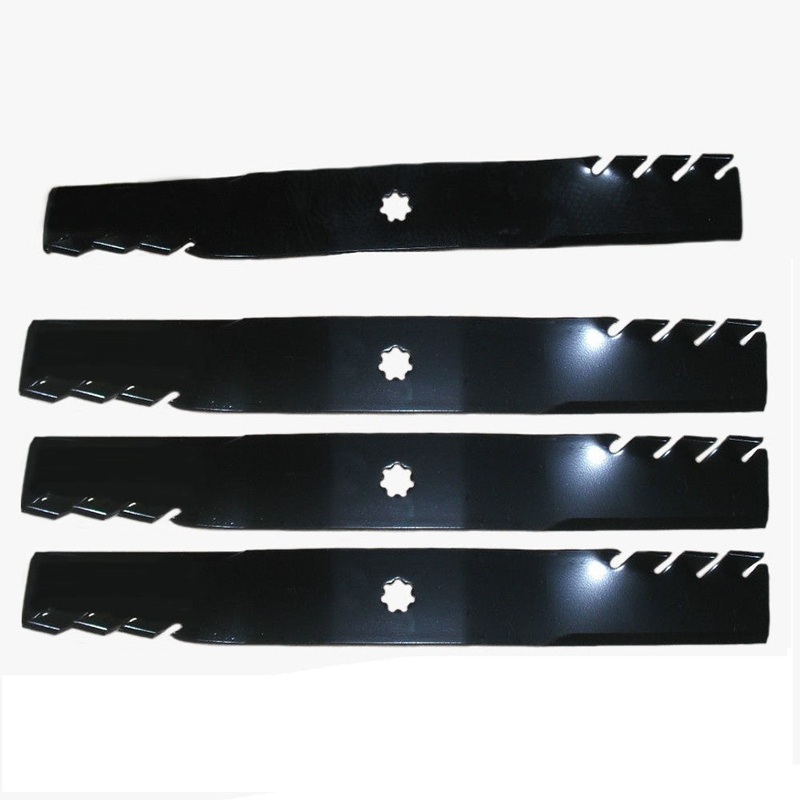 Qty 4: Toothed Mulching Blade Fits John Deere Replaces AM100945