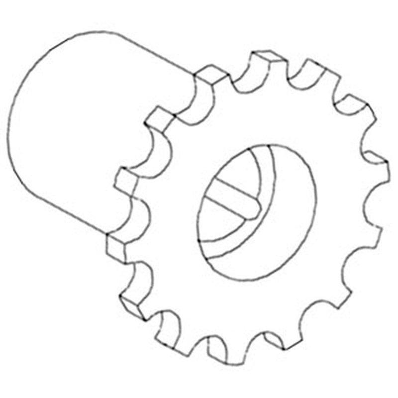 AH96938 Combine Reverser Shaft Header Drive Sprocket 60 Chain Fits John Deere