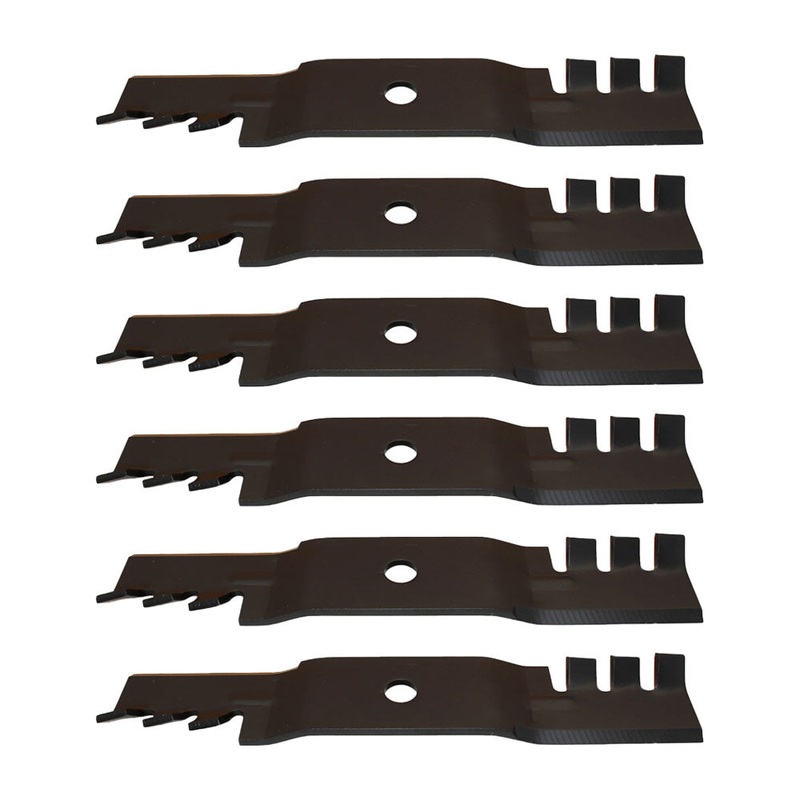 Six (6) Interchangeable Toothed Mulching Blades Fits John Deere Models: 48
