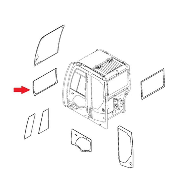 Front Lower Glass Fits Hitachi Replaces CAH40-0058