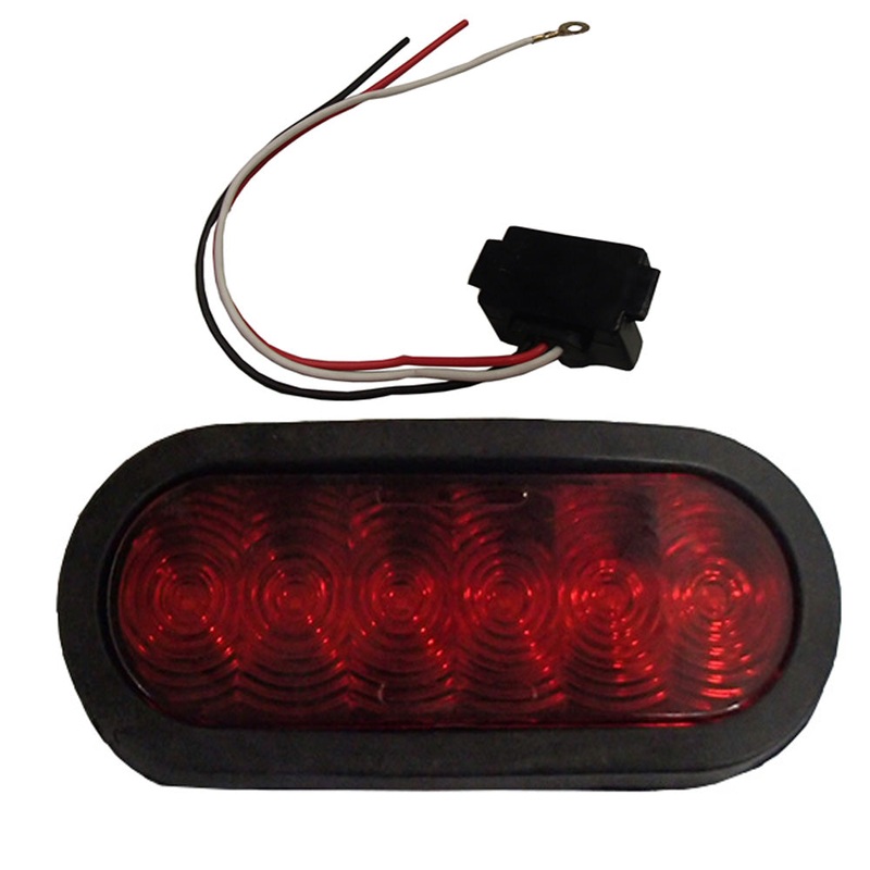 6 Red Oval LED Light Kit Fits Universal Products Replaces T66-RR0T-1