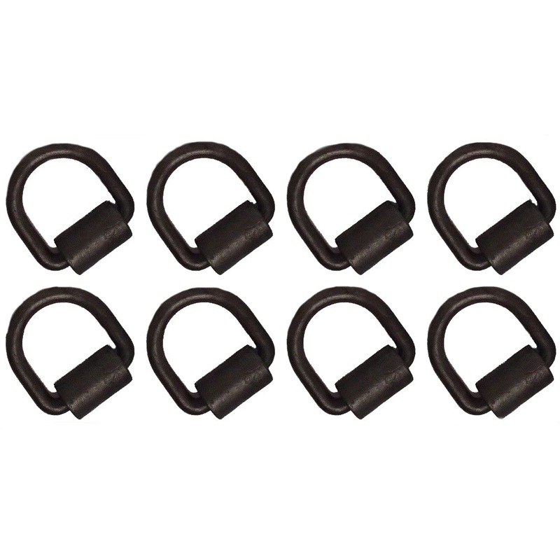 1/2 D-Ring with Weld On Anchor Points for Trailer RV Hauler ATV Farm Tie downs