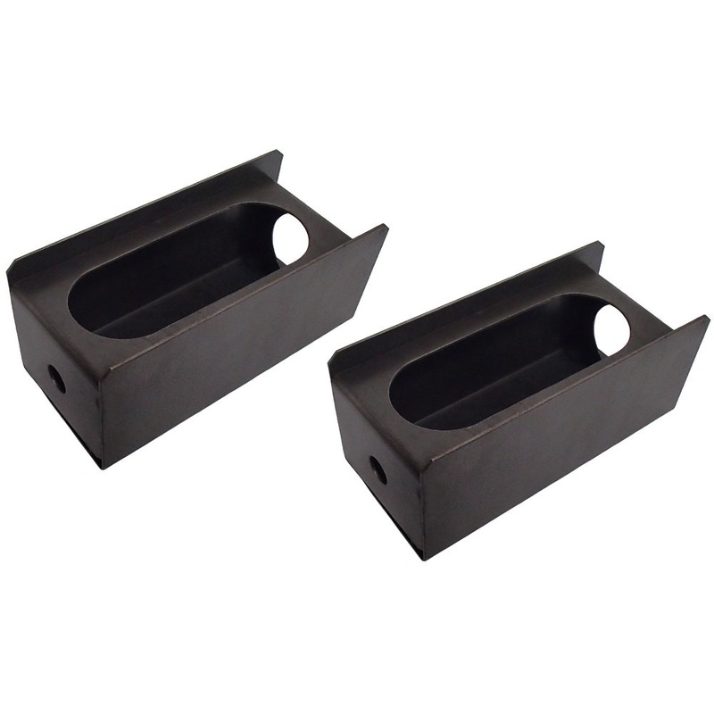2pc Steel Mount Guard Box For 6 Oval Stop Tail Light+2 Round Side Marker Light