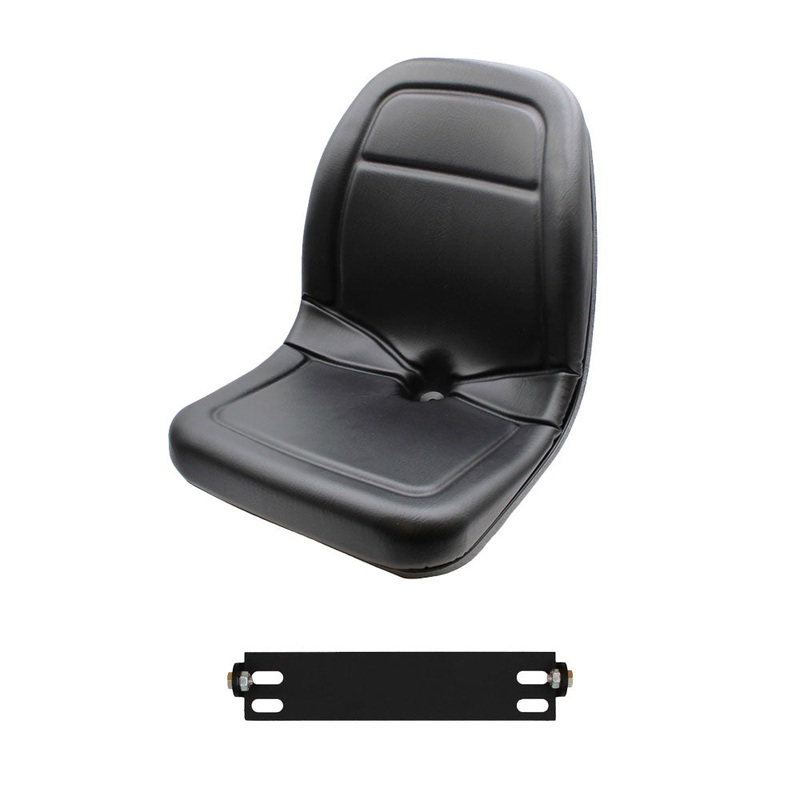 Black Seat with Bracket Fits John Deere Replaces 4478301