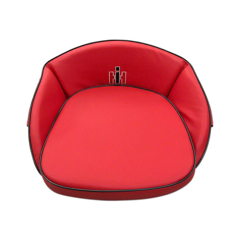 SEQ90-0554 Red Deluxe Seat Cushion with Logo Fits Case/International Harvester