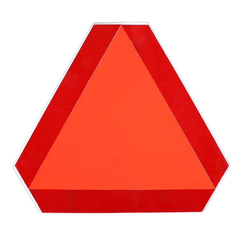 Slow Moving Vehicle Sign Alert Warning Orange Triangle Golf Cart Car Signs