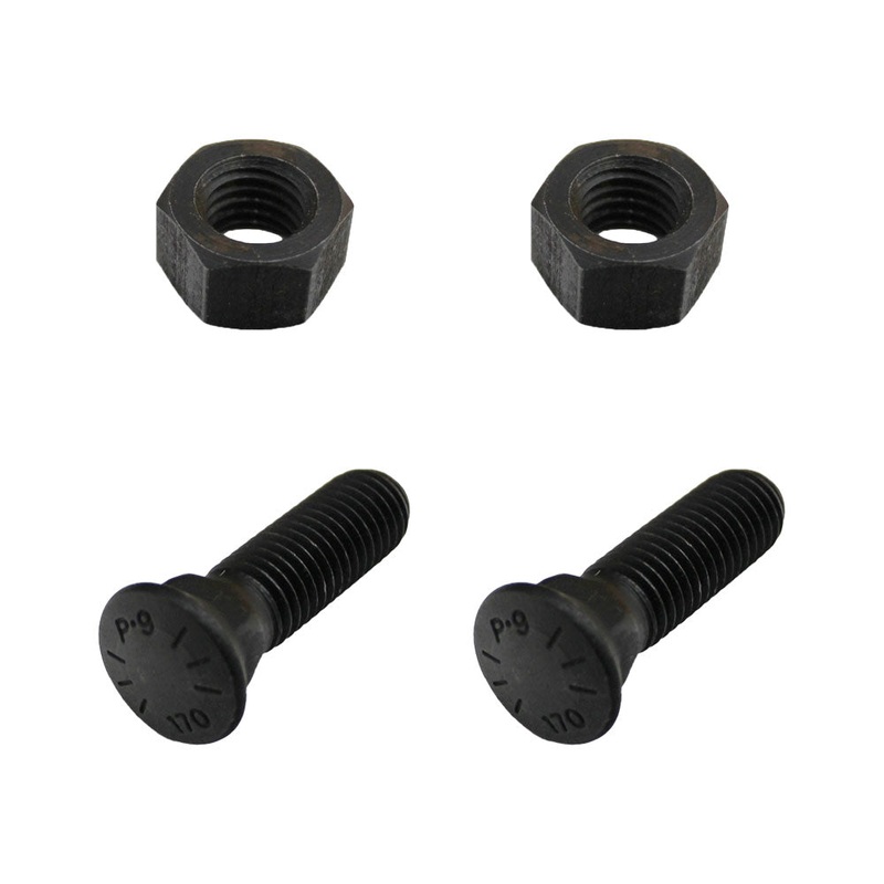 10 – Plow Bolt & Nut for Blades/ Cutting Edge, 5/8-11×2 1/4 – Grade 8, Dome Head