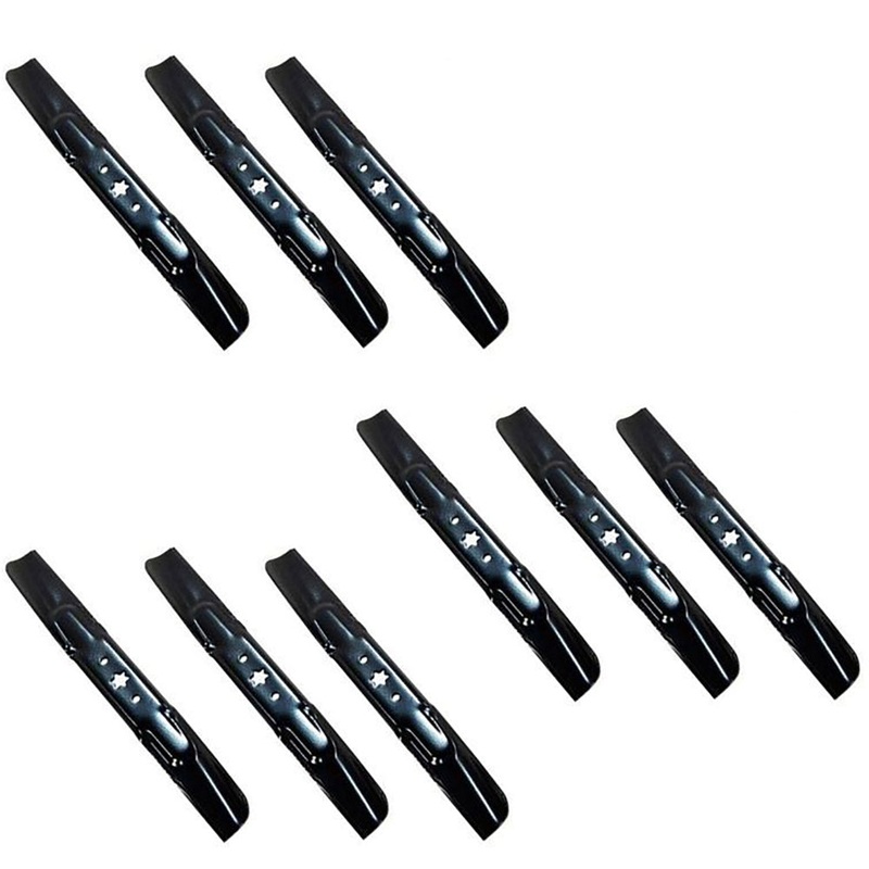(9) Lawn Mower Blades 18-5/8 X 6 Point Star Fits Cub Cadet Mowers w/ 54 Deck