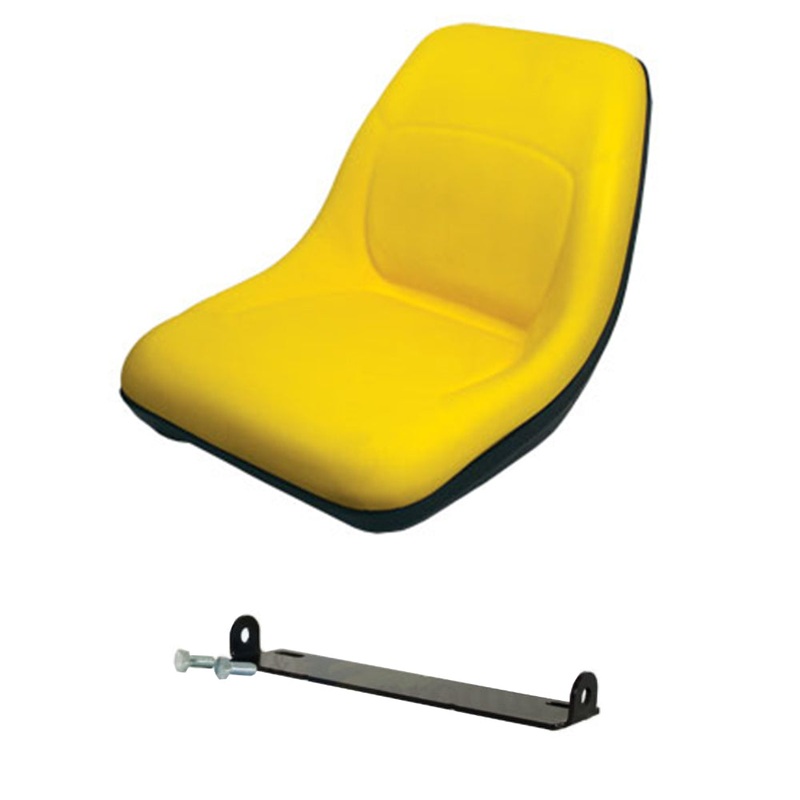 New Yellow HIGH BACK SEAT w/ Pivot Rod Bracket Fits John Deere 856 955 2210