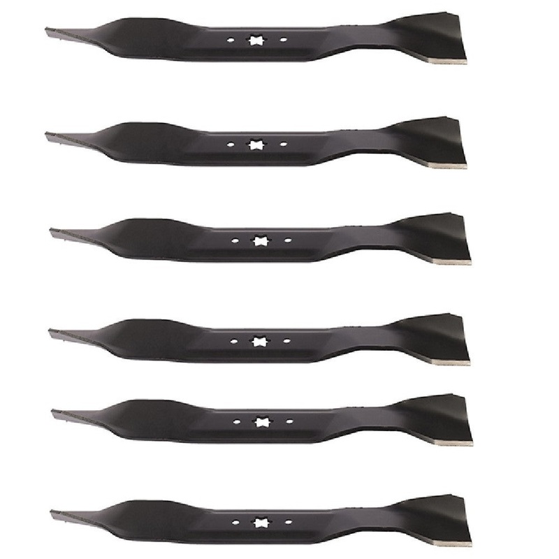 Set Of Six (6) 19-5/16 X 6 Point Star Mulching Blades Fits MTD Models CLT 38 G