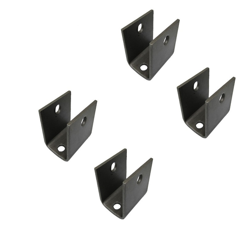 (4) Four Steel Weld-On Hangers for Single Axle Trailer 1-3/4 Leaf Spring Axle