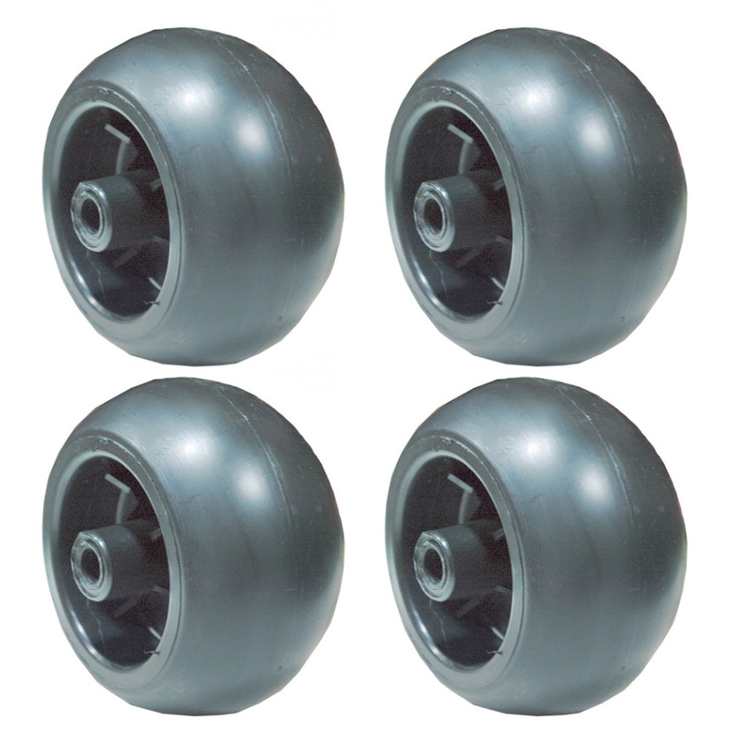 Set Of 4 Mower Deck Wheel Fits John Deere TCU18744 Gravely 092537