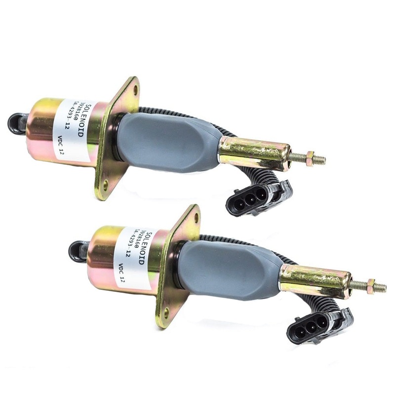 Qty 2: Fuel Solenoid Fits Case/International Harvester Replaces HAJ928160