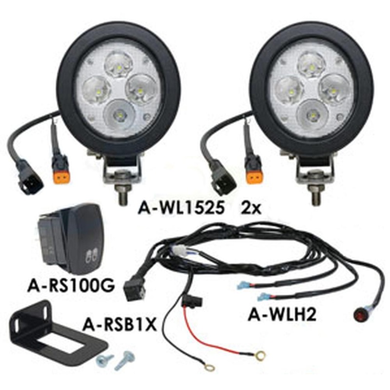 A-WL1525KT-AI – Light Kit LED Trapezoid 2 Lights Harness Switch