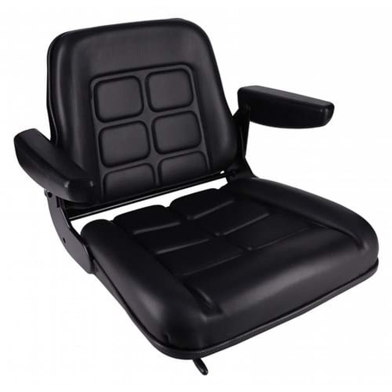 Low Back Seat, Black Vinyl Fits Allis Chalmers Replaces S830801-HYC