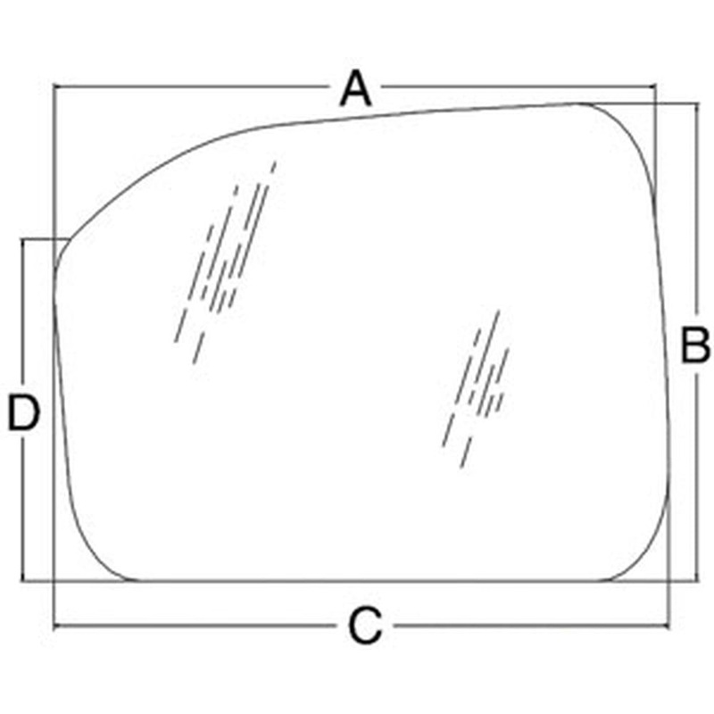 Glass E0NN9400246BA Fits Ford New Holland 7710 7810 7910 8000 8210 8700 9000