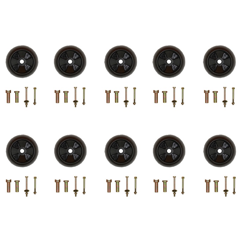 10PK Fits John Deere Spec Anti Scalp Deck Wheel Kits AM116299 AM133602 M111489