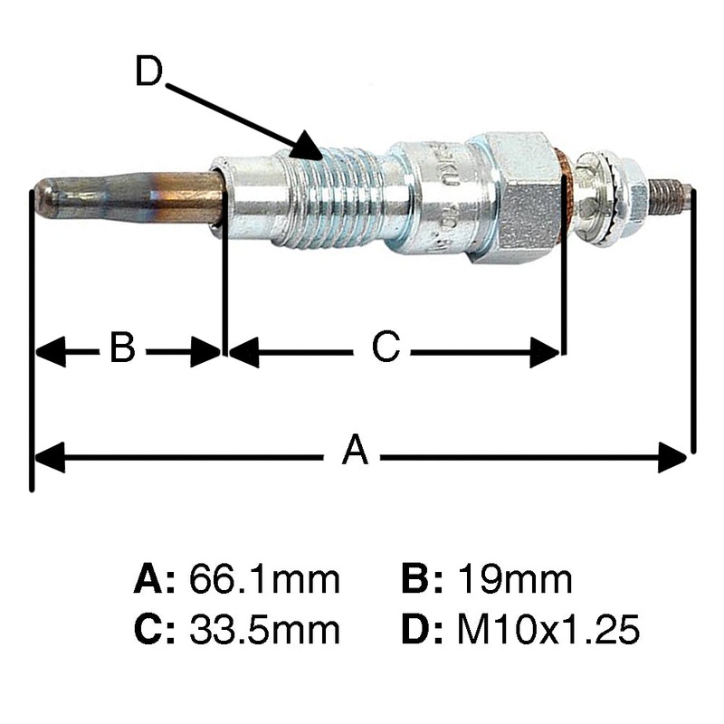 15521-65512 3 Glow Plugs Fits Kubota L2202 L2402 L2602 L2802 L3202 L4202 M4950