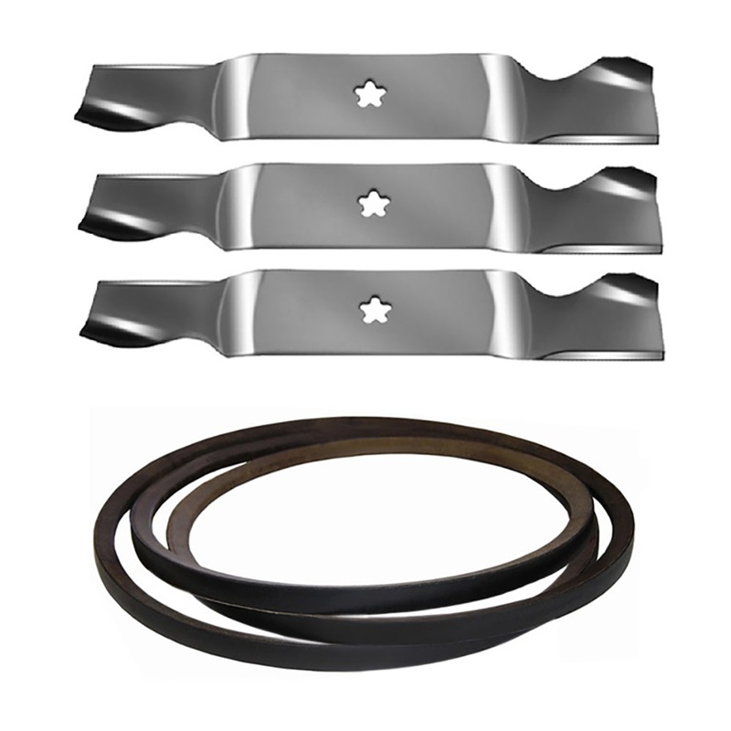Mower Deck Belt & Blade Set Fits Husqvarna Replaces 000000532187256