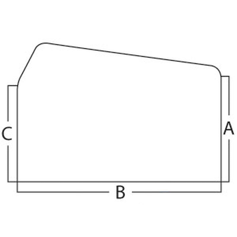 Glass D6NN9442006F Fits Ford New Holland 9700 Tw10 TW15 Tw20 Tw25 Tw30 Tw35 TW5