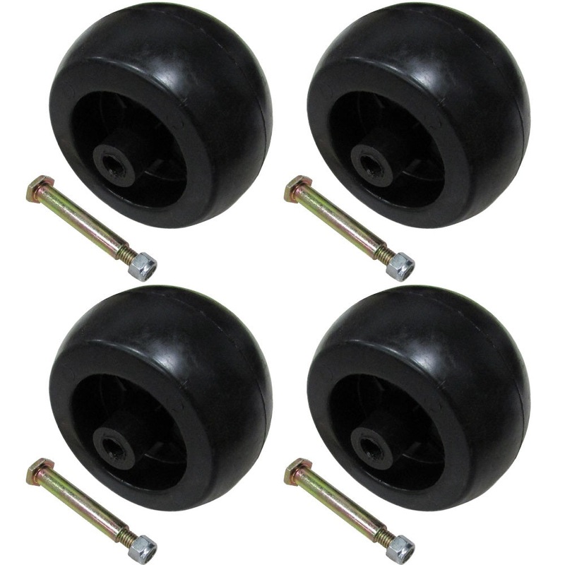 4 Pack Mower Deck Wheels & Bolts Fits Cub Cadet 1450 1650 149 169 1811 782