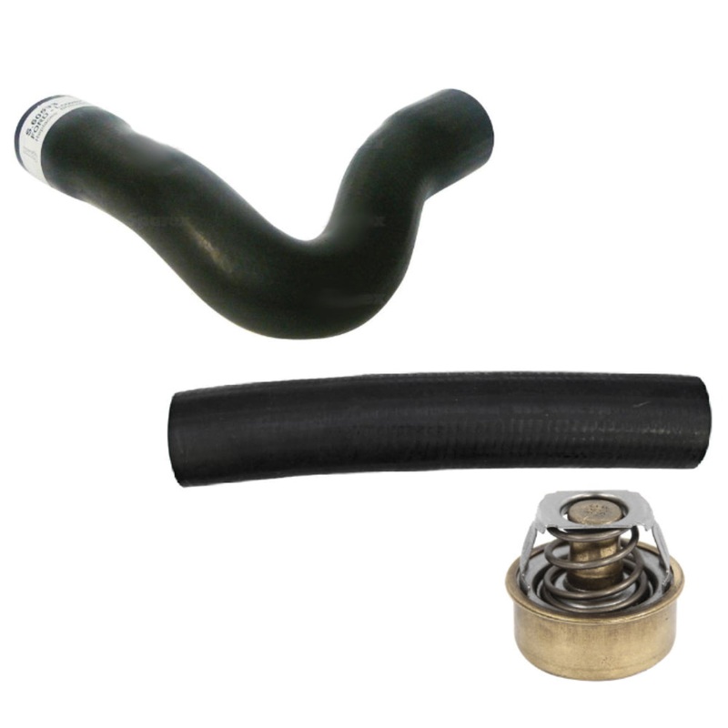 Thermostat with Upper & Lower Hose Set Fits Massey Ferguson Replaces 2N8260