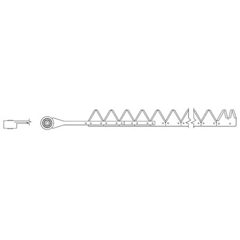 A-801-037-AI – 9′, Black, 11ga under serrated, Bolt-On