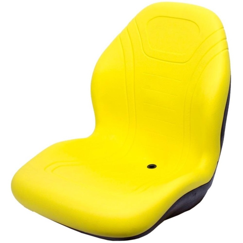 Yellow Vinyl High Back Seat Fits John Deere Replaces AM103226