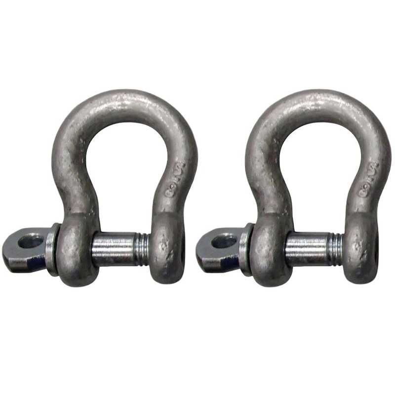 Two New .75 Shackle D-Rings (with Pins) for Rope Cable Chain Rigging 3-1/4 WLL