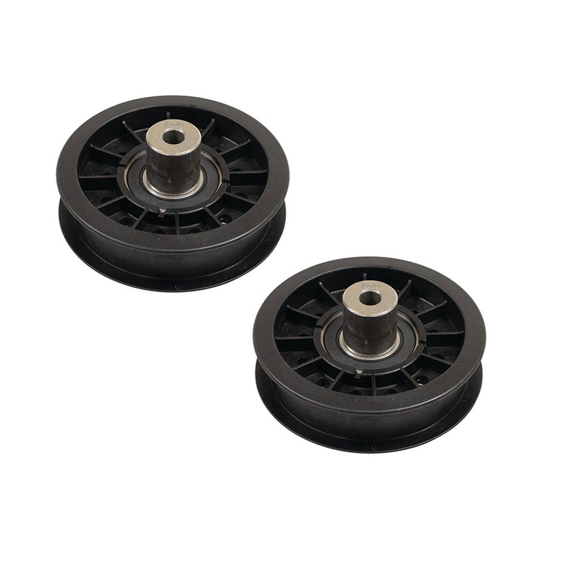 (2) Flat Idler Pulley Fits John Deere X300 X300R X304 X310 X320 X324 X340