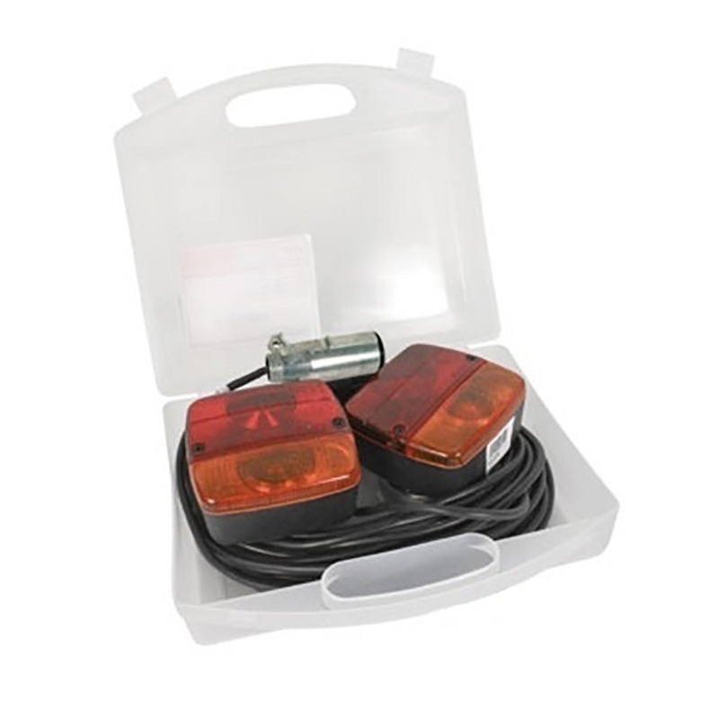Universal Magnetic Trailer Light Kit w/ Fits Case 39′ Cable 7 Pin Plug