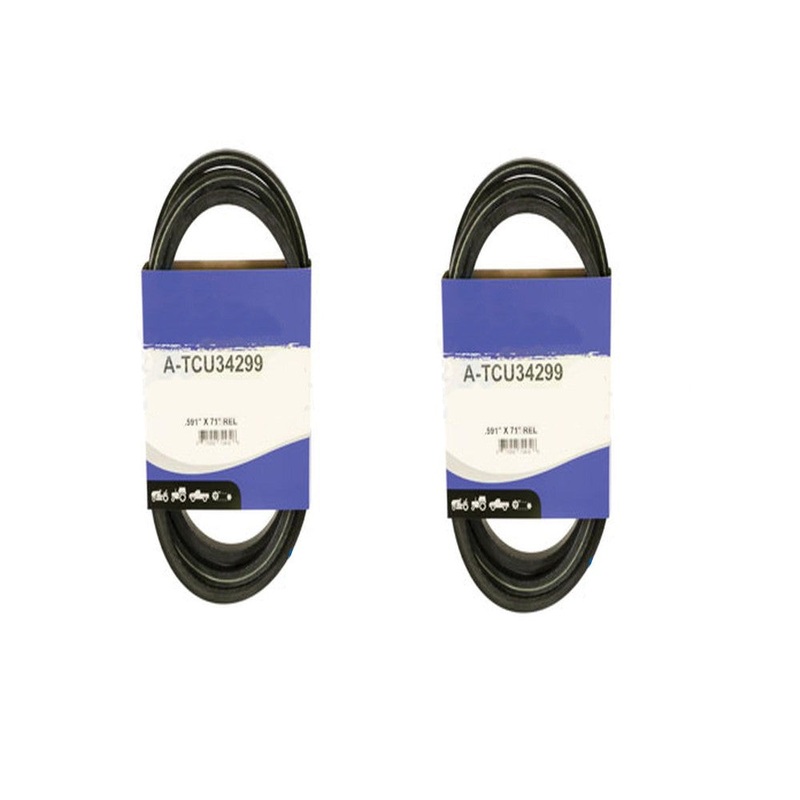 Qty 2: Traction Drive Belts Fits John Deere Replaces TCU34299