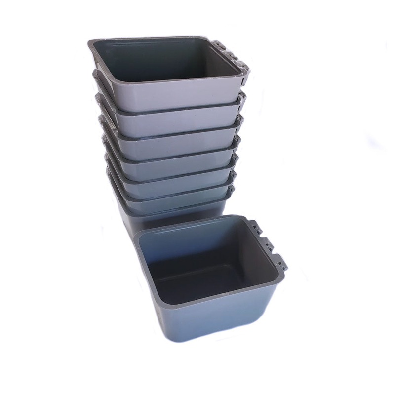 (Pack of 8) Gray Cage Cups hold 1 Pint / 16 fl oz to Hang Feed & Water for Pets