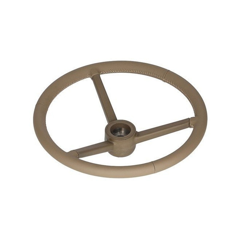 Steering Wheel Leather Wrapped Brown Fits John Deere 6620 6300 6600 6400 6420